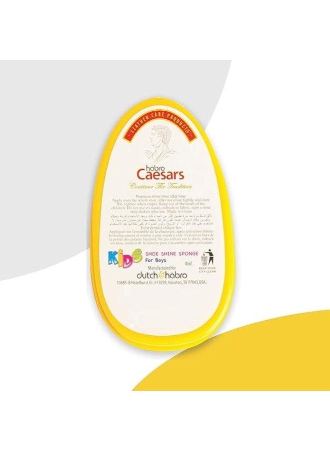 Habro Caesar Kids Shoe Shine Sponge For Boys Neutral 4 ML - Image 3